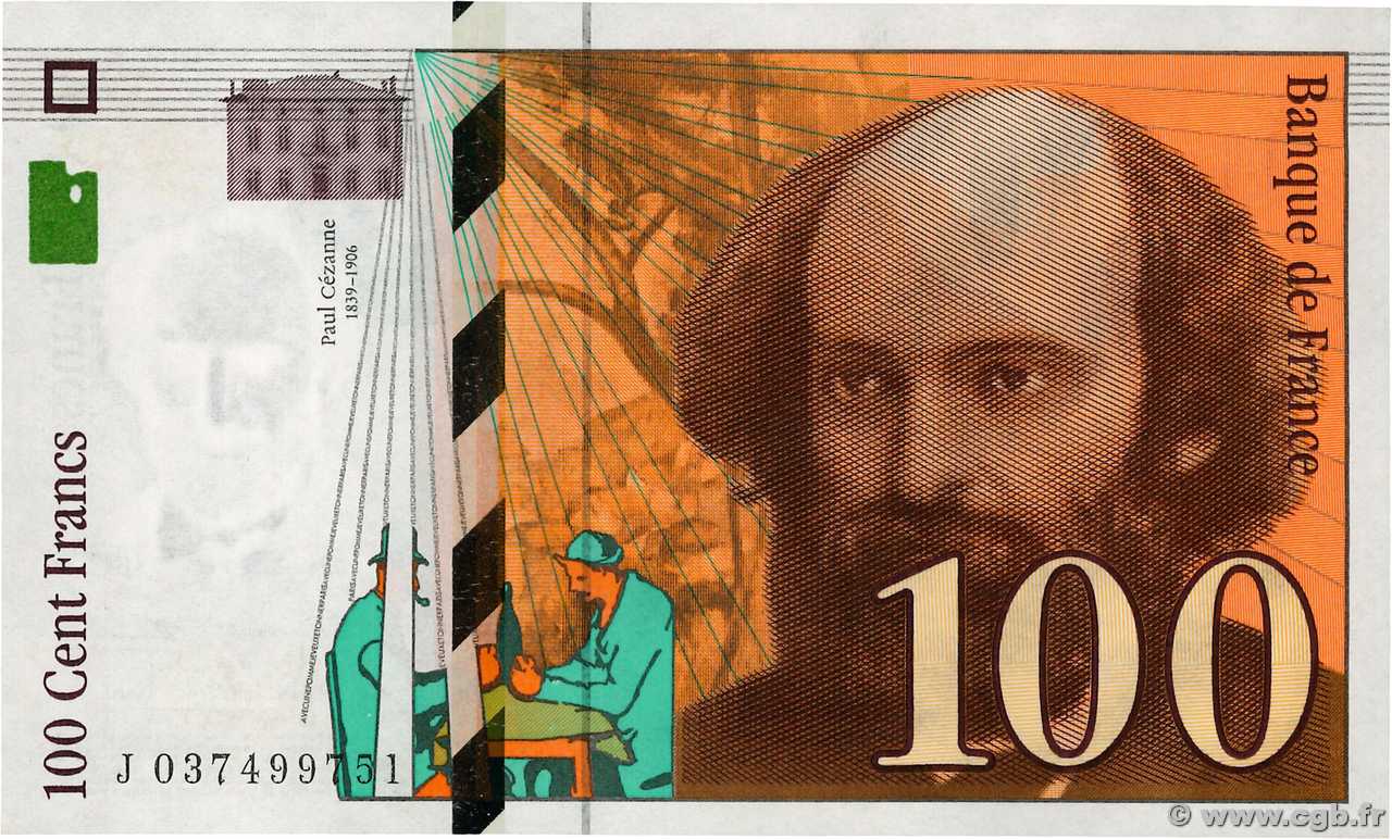 100 Francs CÉZANNE FRANCE  1997 F.74.01 SUP