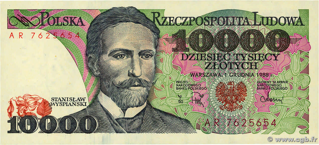 10000 Zlotych POLEN  1988 P.151b fST+