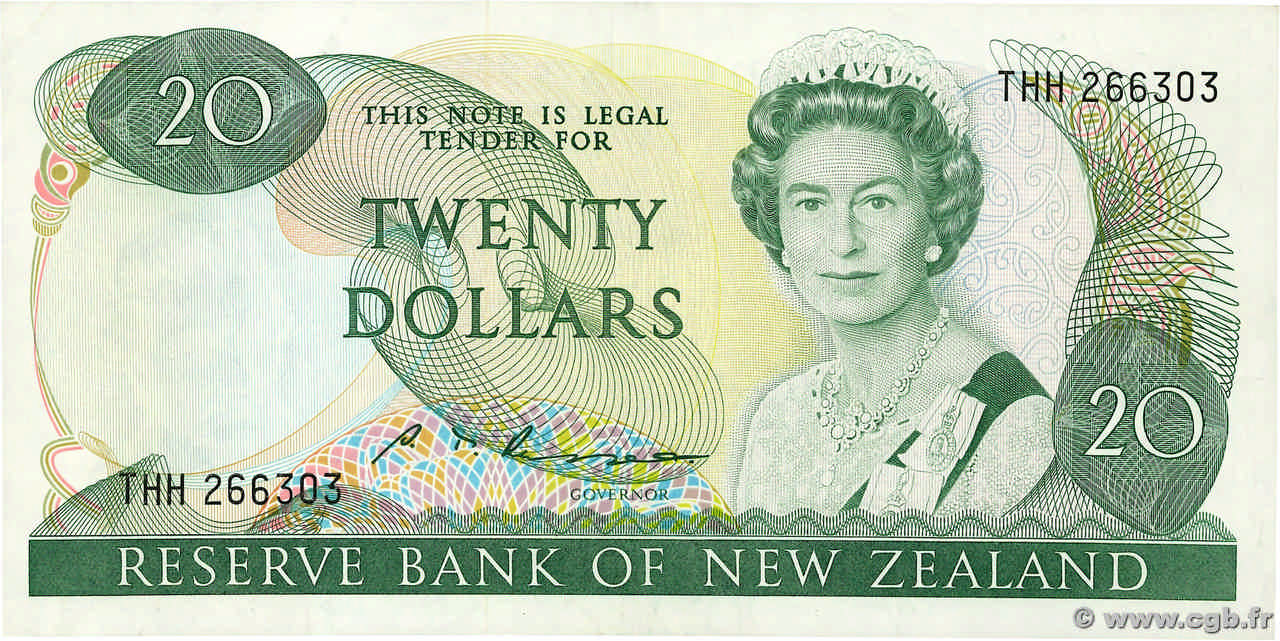 20 Dollars NOUVELLE-ZÉLANDE  1985 P.173b SUP