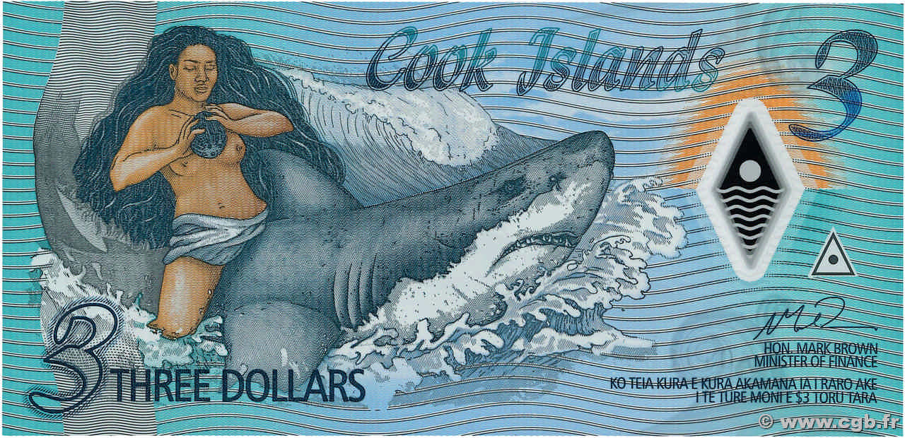 3 Dollars COOK ISLANDS  2021 P.11 UNC