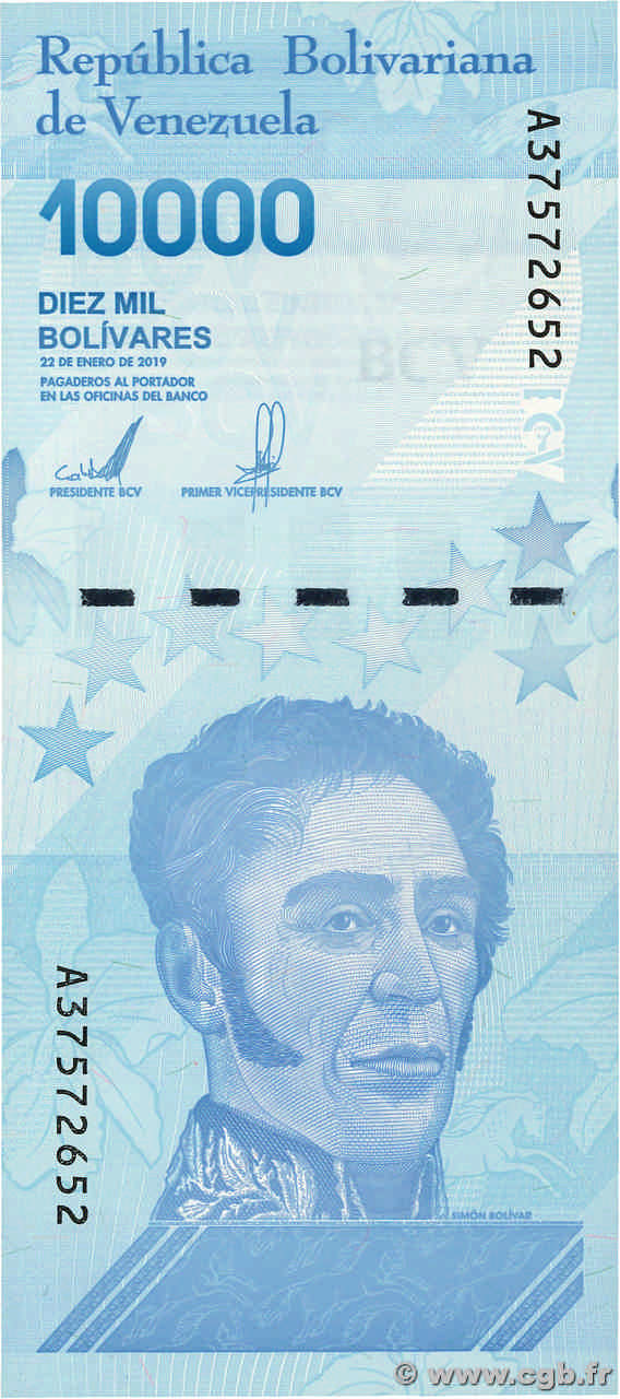 10000 Bolivares VENEZUELA  2019 P.109 NEUF