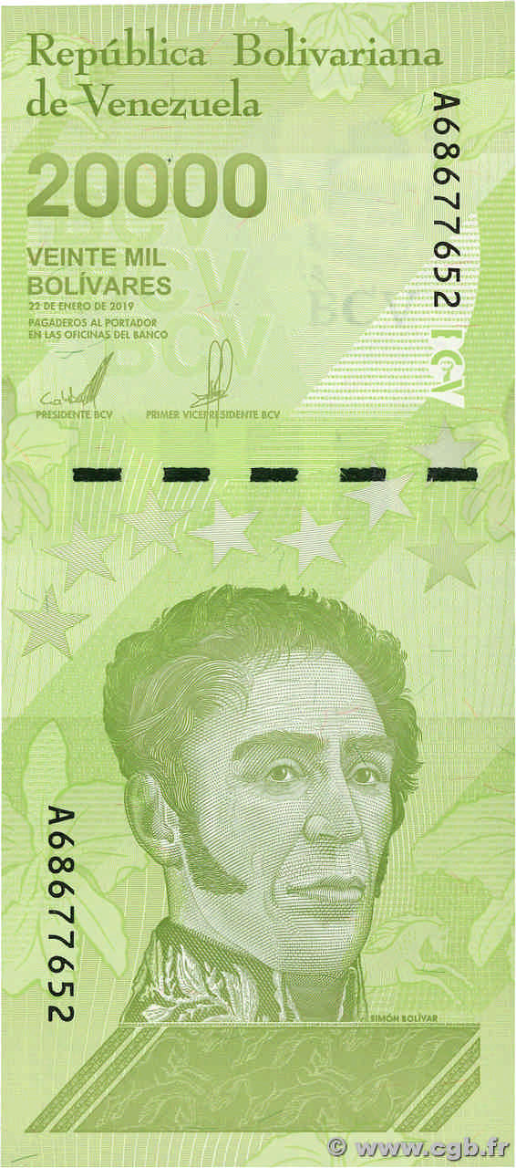 20000 Bolivares VENEZUELA  2019 P.110 FDC
