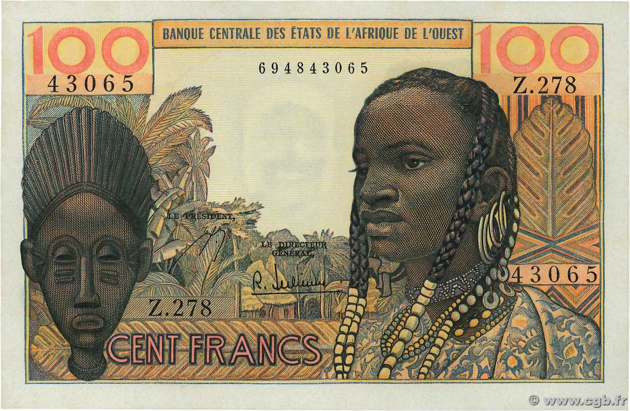 100 Francs ÉTATS DE L AFRIQUE DE L OUEST  1965 P.002b pr.NEUF