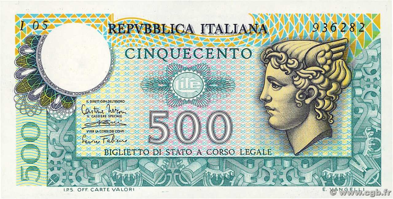 500 Lire ITALIE  1974 P.094 NEUF