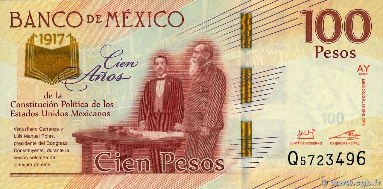 100 Pesos Commémoratif MEXICO  2017 P.130a UNC