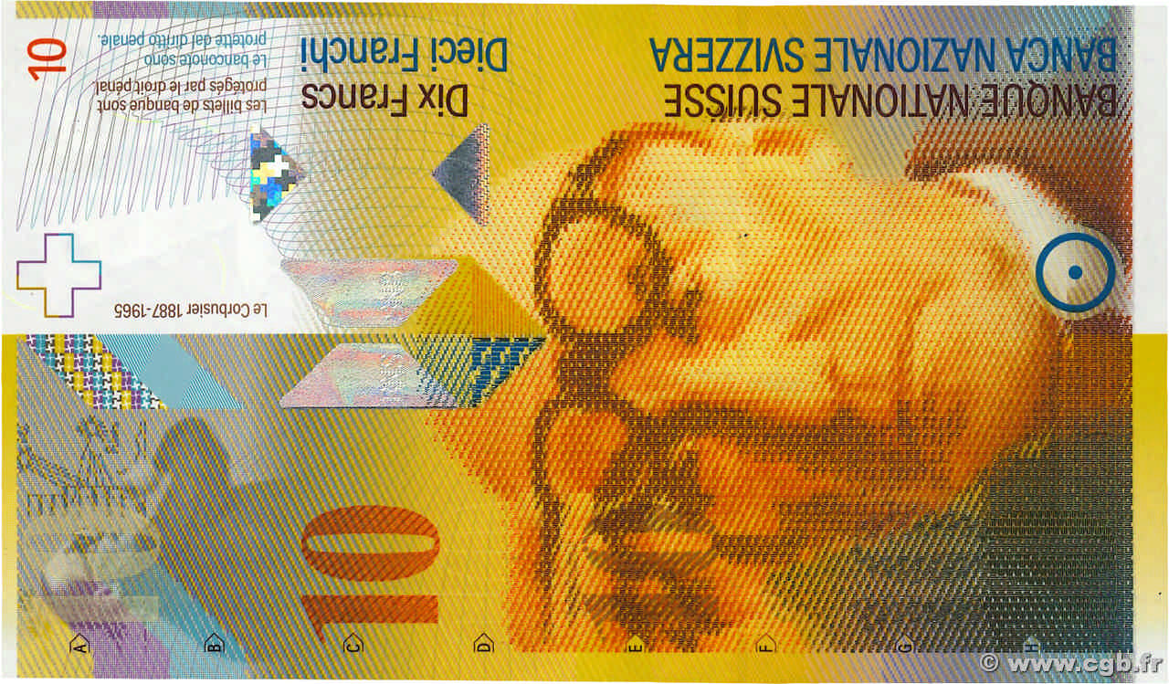 10 Francs SUISSE  1996 P.66b q.FDC