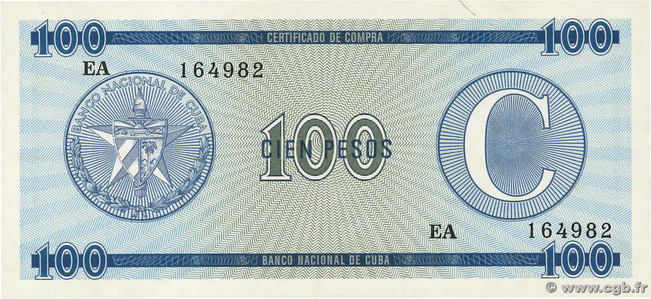 100 Pesos CUBA  1990 P.FX25 SPL