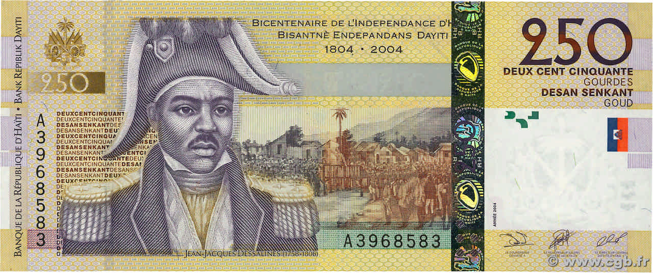 250 Gourdes HAÏTI  2004 P.276a NEUF