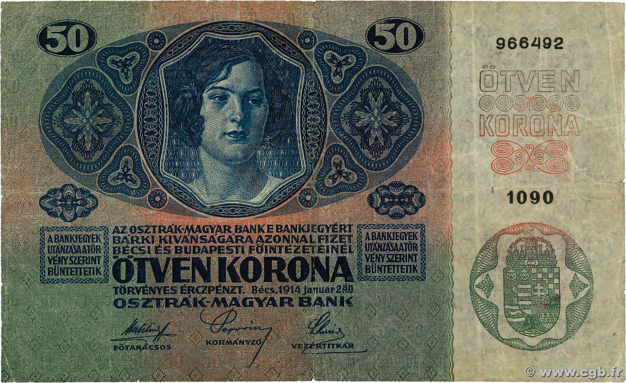 50 Kronen AUTRICHE  1919 P.054a TB