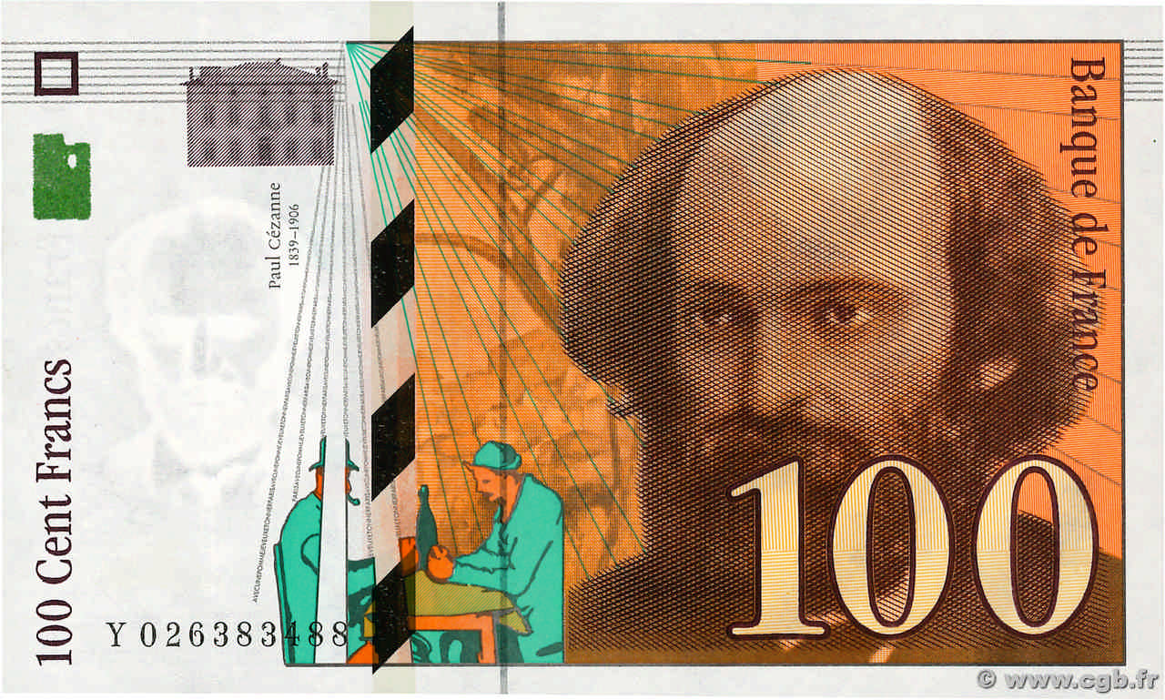 100 Francs CÉZANNE FRANCE  1997 F.74.01 UNC