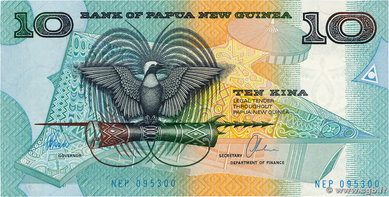 10 Kina PAPUA-NEUGUINEA  1997 P.09d fST+