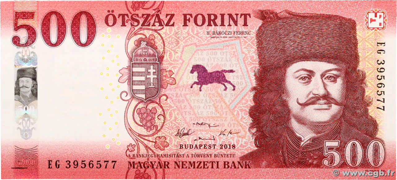 500 Forint UNGHERIA  2018 P.202 FDC