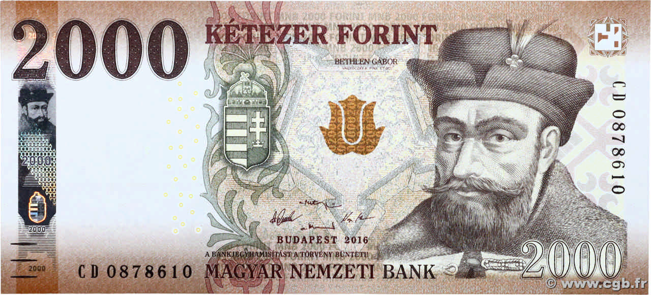 2000 Forint HONGRIE  2016 P.204a NEUF