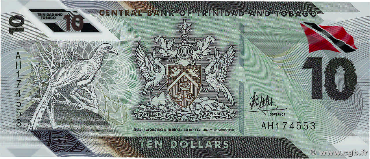 10 Dollars TRINIDAD Y TOBAGO  2020 P.62 FDC