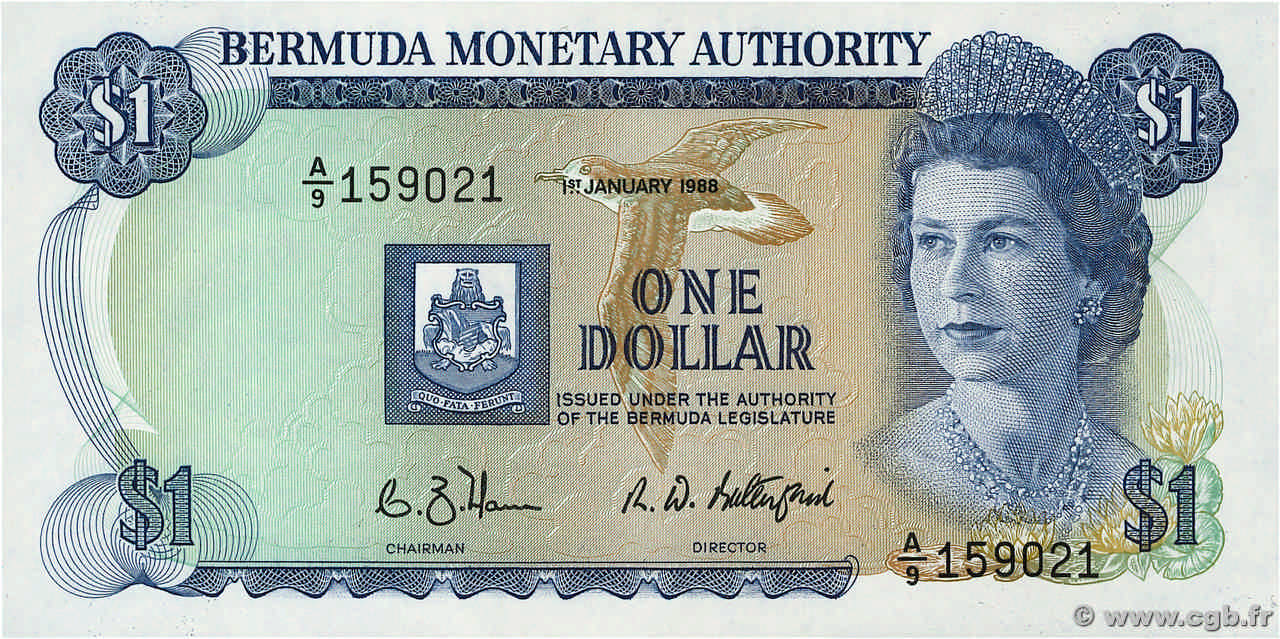 1 Dollar BERMUDA  1988 P.28d UNC-