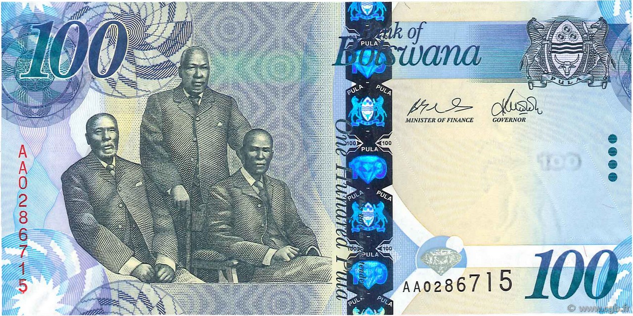 100 Pula BOTSWANA (REPUBLIC OF)  2009 P.33a UNC