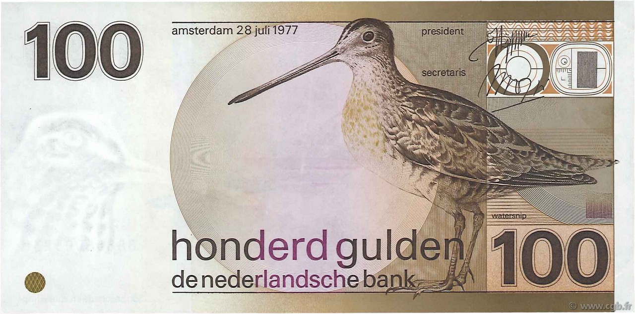 100 Gulden NIEDERLANDE  1977 P.097a fST+