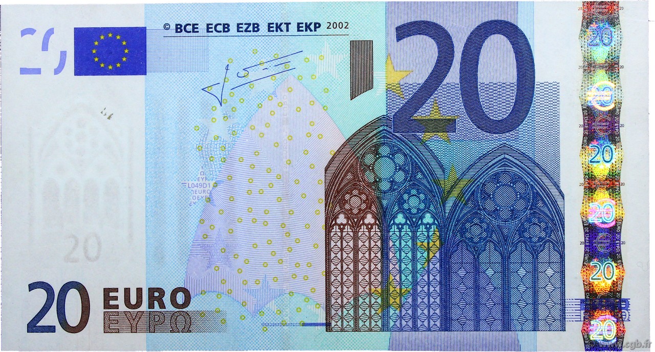 20 Euro EUROPA  2002 €.120.26 UNC-