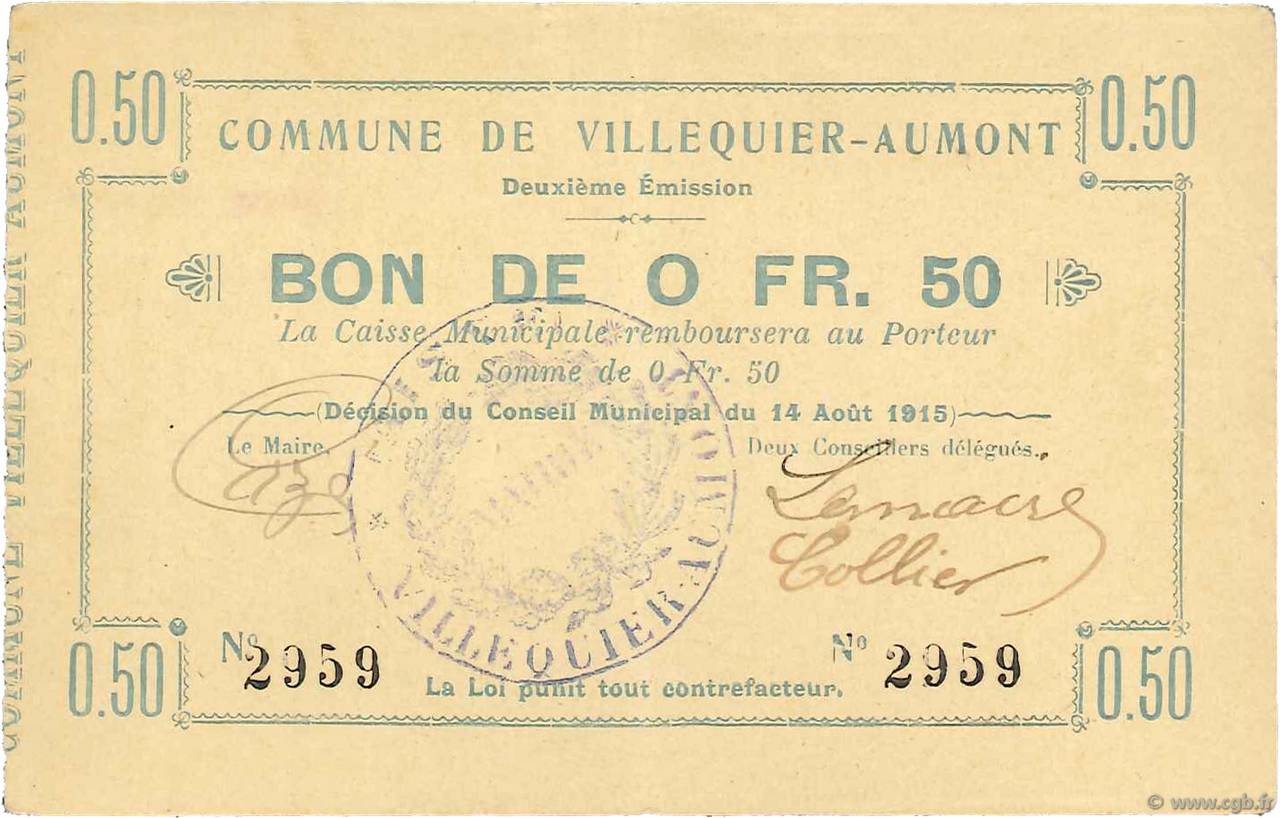 50 Centimes FRANCE régionalisme et divers  1915 JP.02-2397 TTB