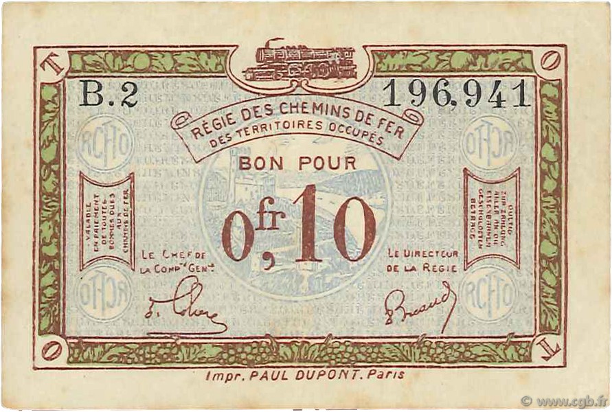 10 Centimes FRANCE Regionalismus und verschiedenen  1923 JP.135.02 SS