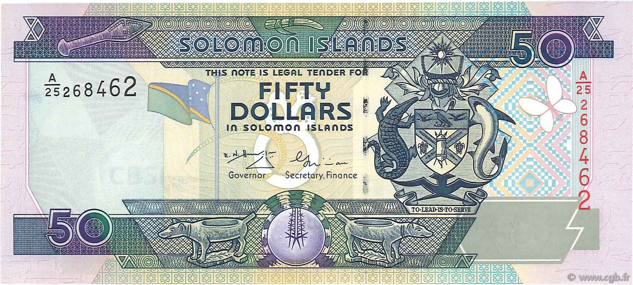 50 Dollars SOLOMON-INSELN  2001 P.24 ST