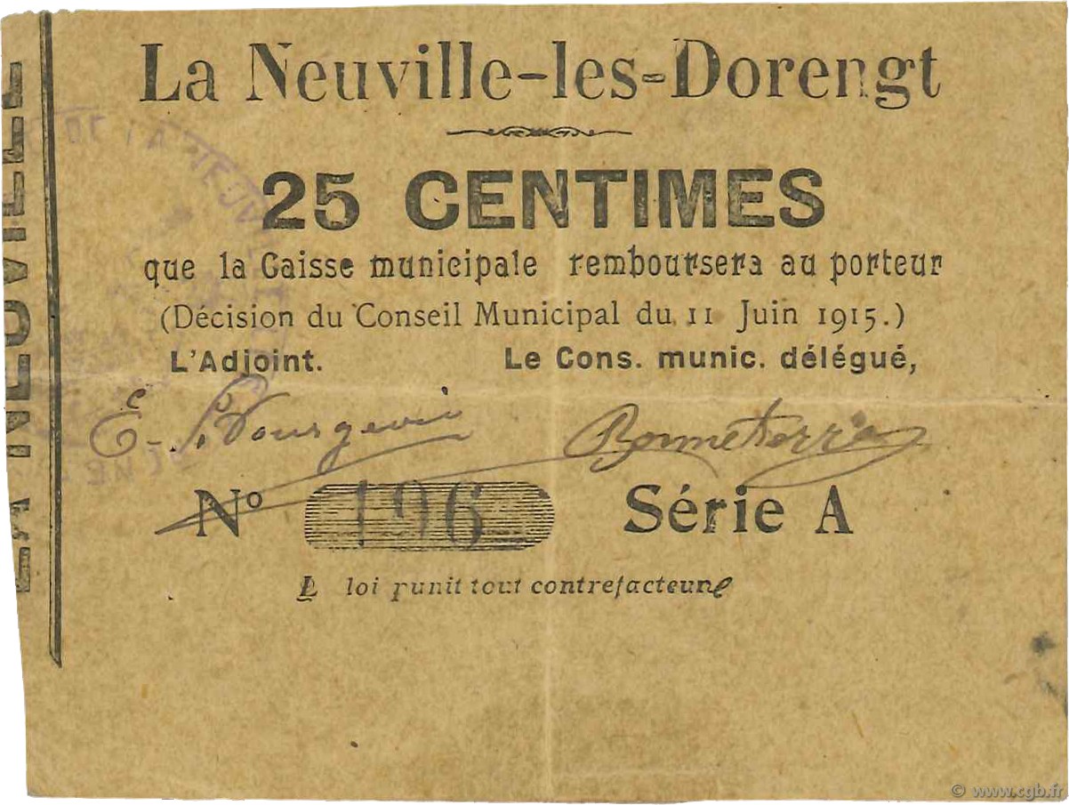 25 Centimes FRANCE regionalismo y varios  1915 JP.02-1645 MBC