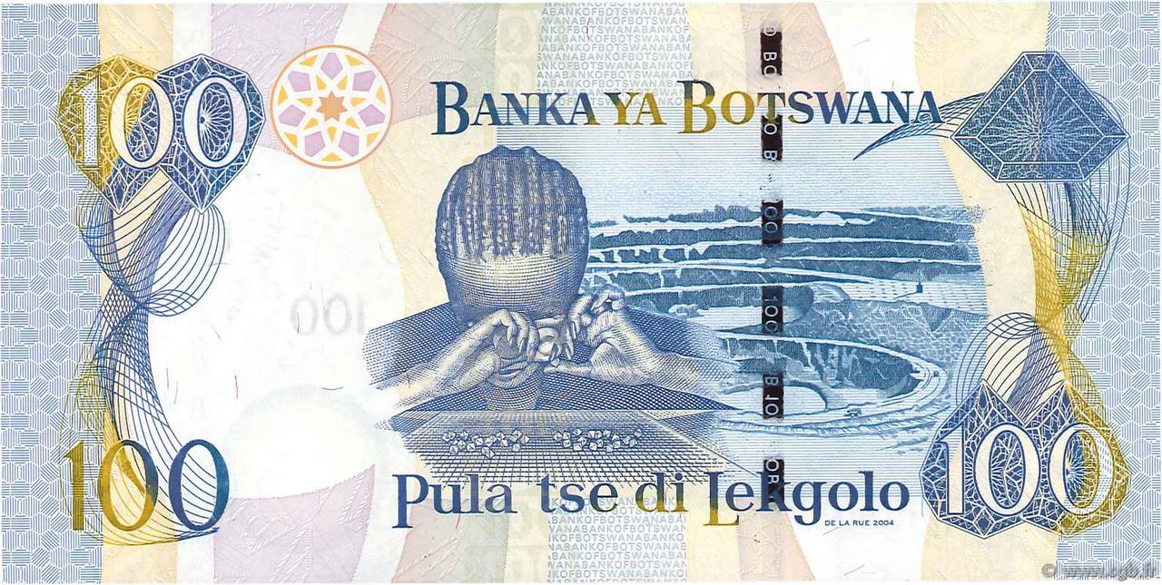 100 Pula BOTSWANA (REPUBLIC OF) 2004 P.29a b90_0763 Banknotes