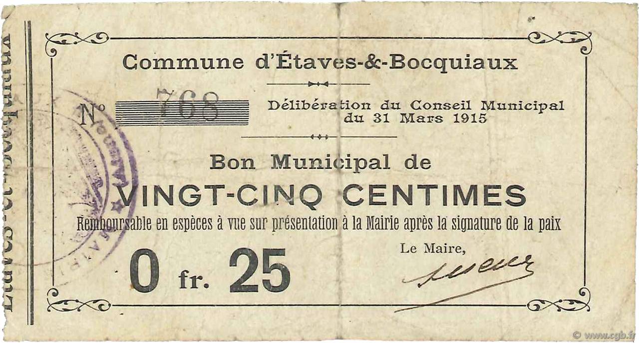25 Centimes FRANCE régionalisme et divers  1915 JP.02-0711 TB