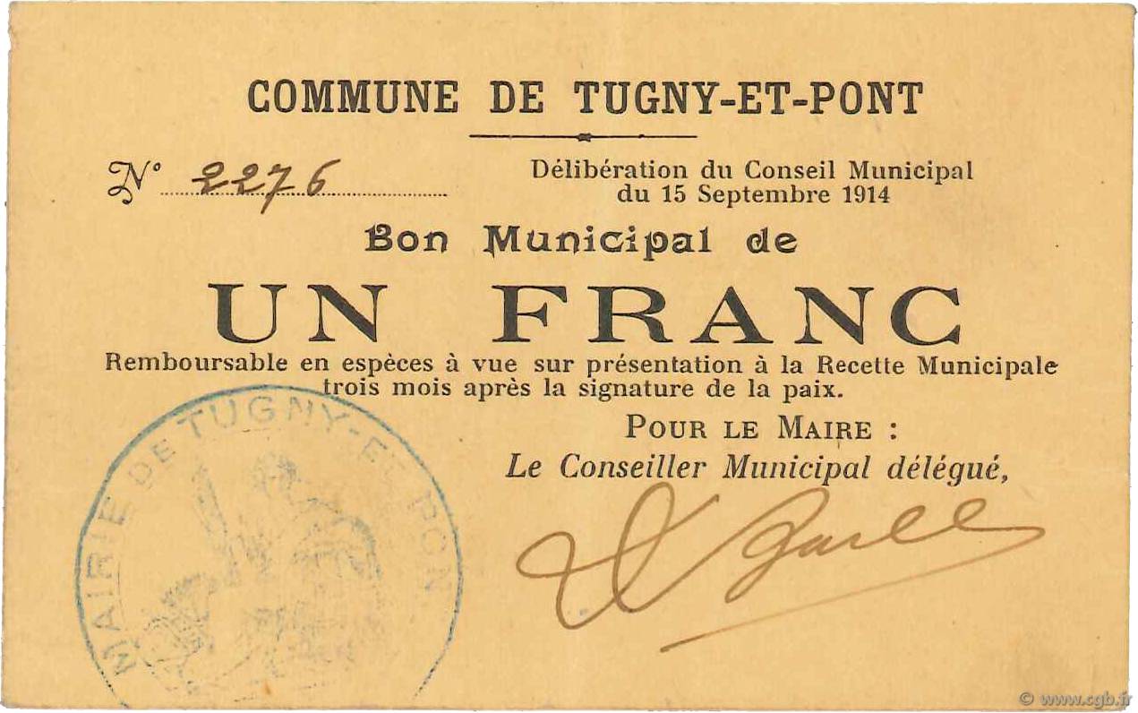 1 Franc FRANCE regionalism and various  1914 JP.02-2307 VF
