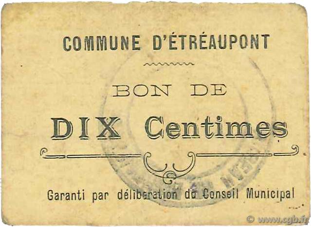 10 Centimes FRANCE regionalism and various  1916 JP.02-2575 VF