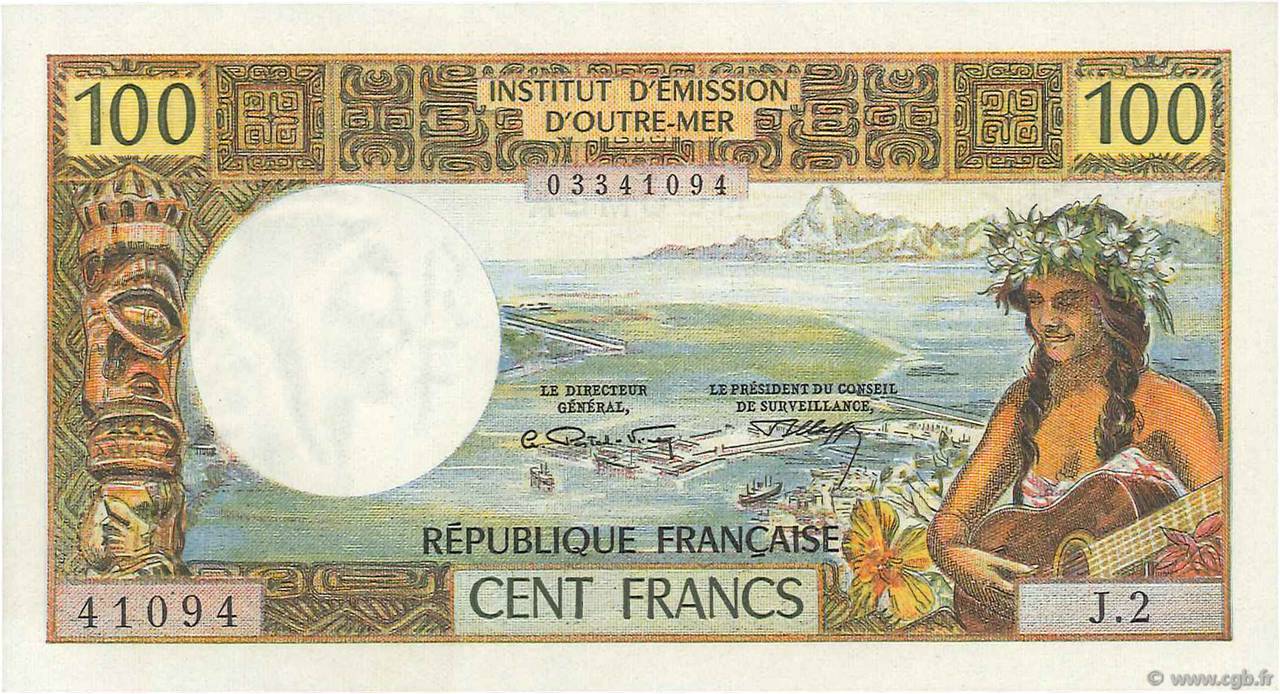 100 Francs NOUVELLE CALÉDONIE  1972 P.63b UNC-