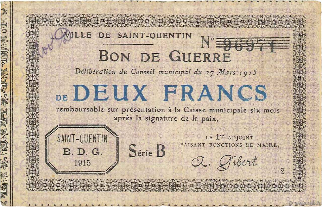 2 Francs FRANCE regionalismo e varie  1915 JP.02-2057 q.BB