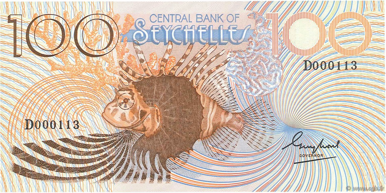 100 Rupees SEYCHELLES  1983 P.31a SC+