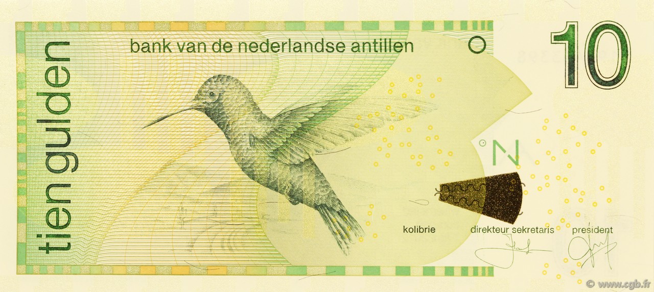 10 Gulden NETHERLANDS ANTILLES  2012 P.28f ST