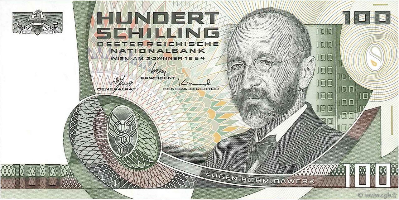 100 Schilling ÖSTERREICH  1984 P.150 ST
