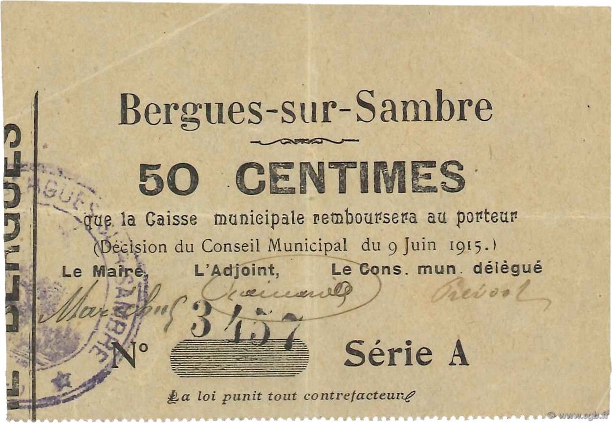 50 Centimes FRANCE regionalismo y varios  1915 JP.02-0209 MBC