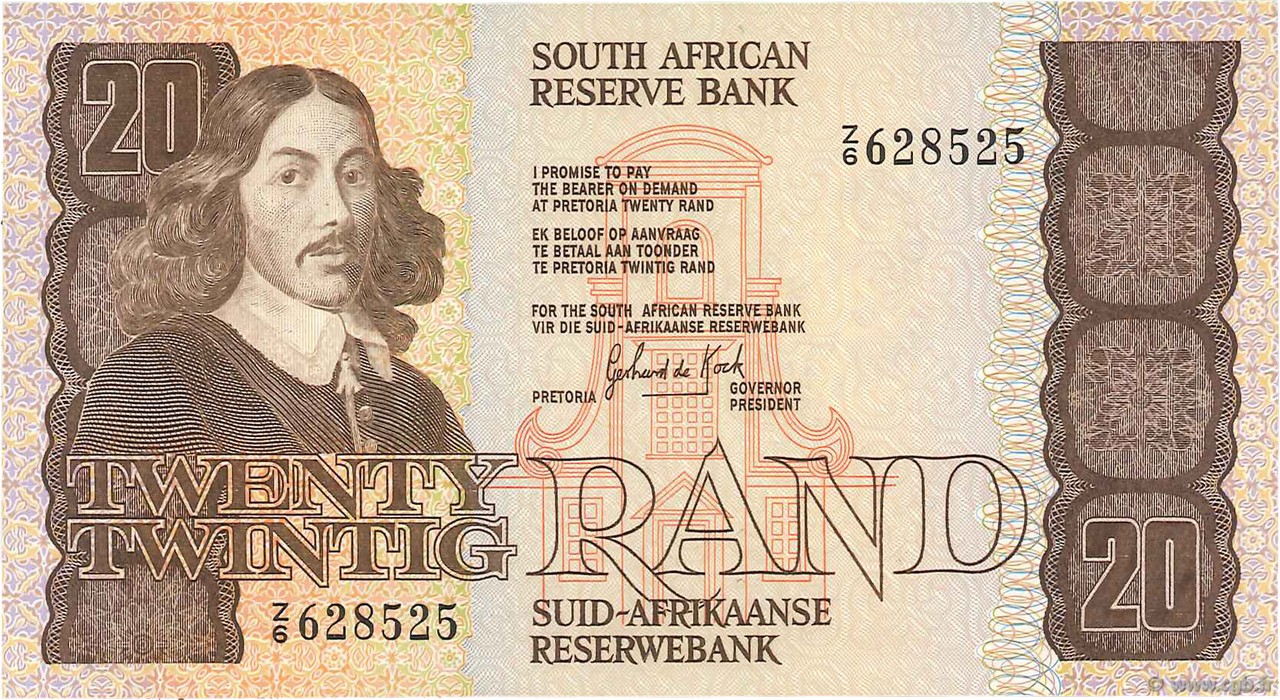 20 Rand SOUTH AFRICA  1982 P.121c XF