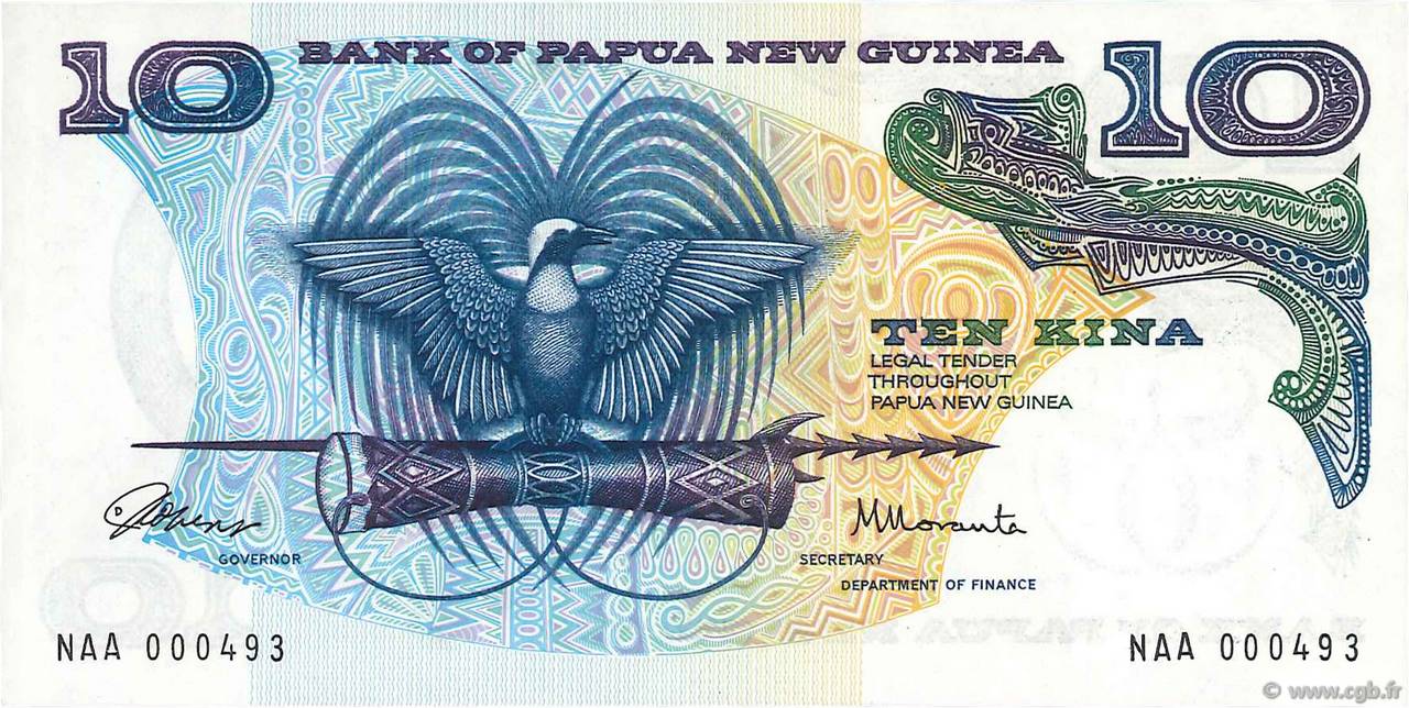 10 Kina PAPUA NUOVA GUINEA  1975 P.03 q.FDC