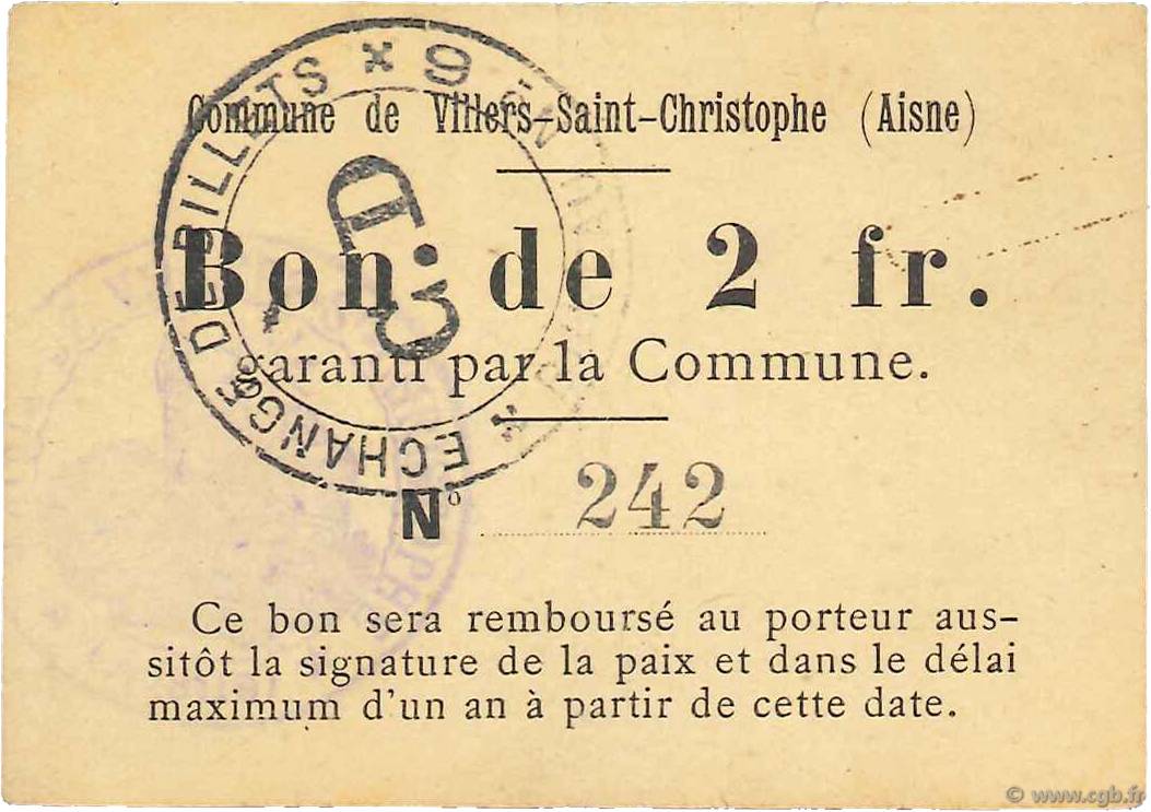 2 Francs FRANCE regionalism and various  1916 JP.02-2427 VF