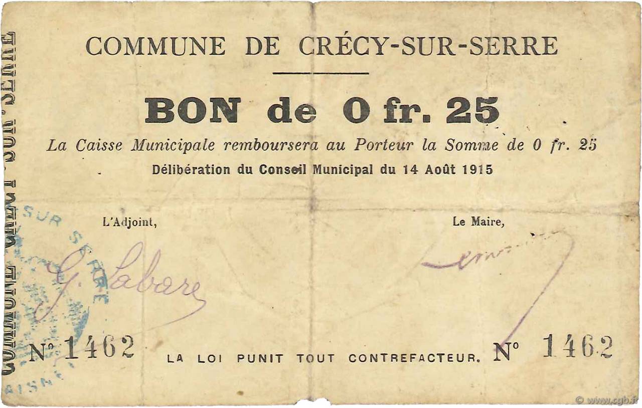 25 Centimes FRANCE regionalismo y varios  1915 JP.02-0531 BC+