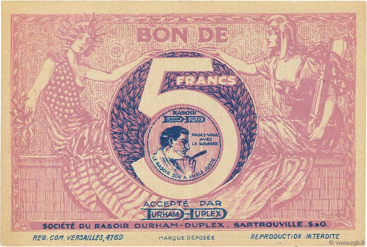 5 Francs FRANCE regionalism and miscellaneous  1930  VF+