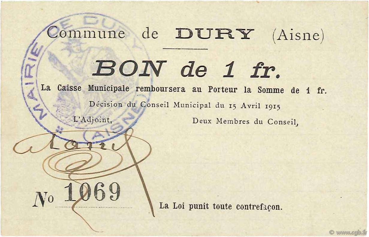1 Franc FRANCE regionalism and miscellaneous  1915 JP.02-0614 AU