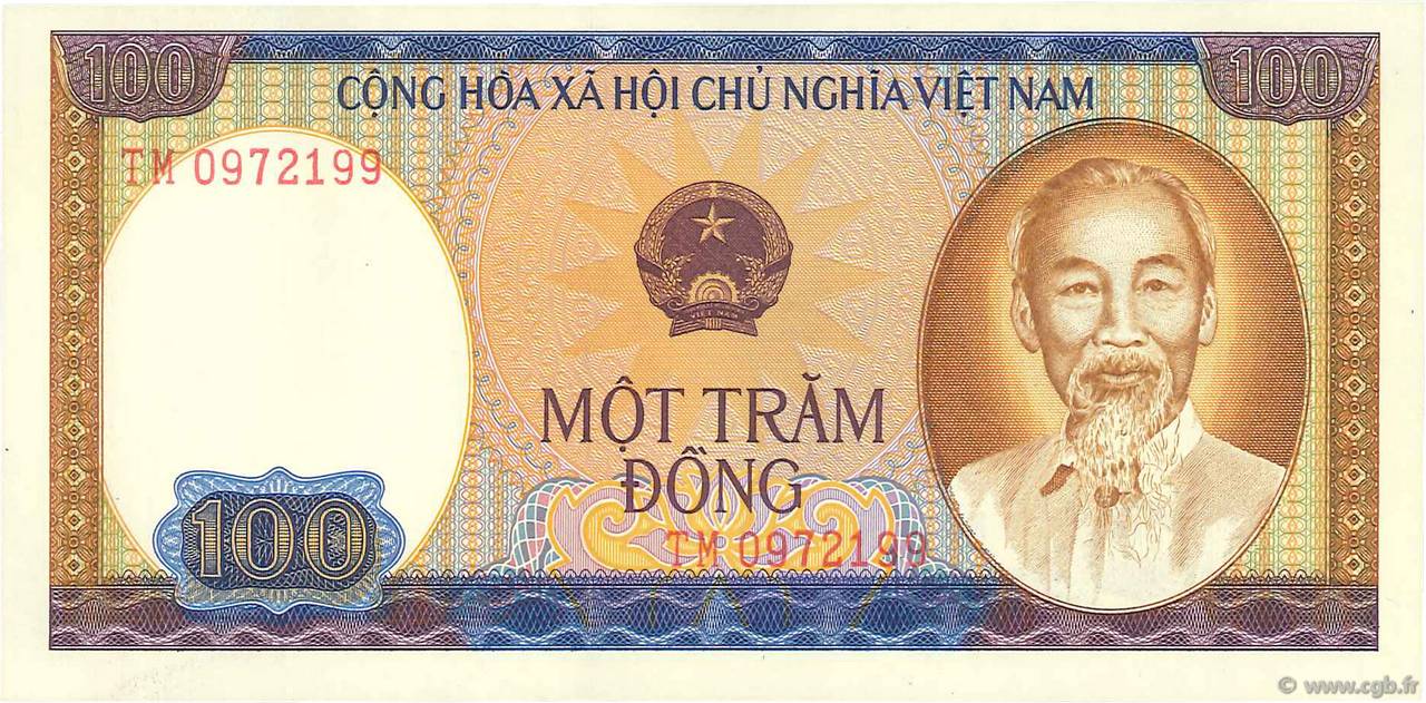 100 Dong VIETNAM  1980 P.088b SC+