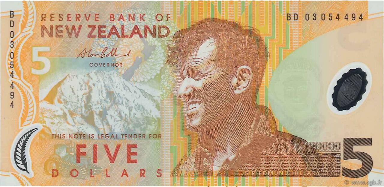 5 Dollars NEW ZEALAND  2003 P.185b UNC