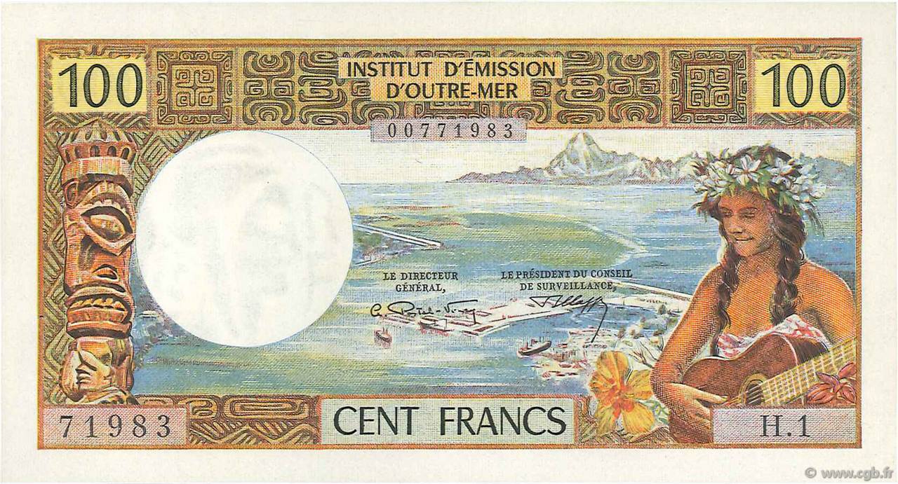 100 Francs NOUVELLE CALÉDONIE  1969 P.59 XF+