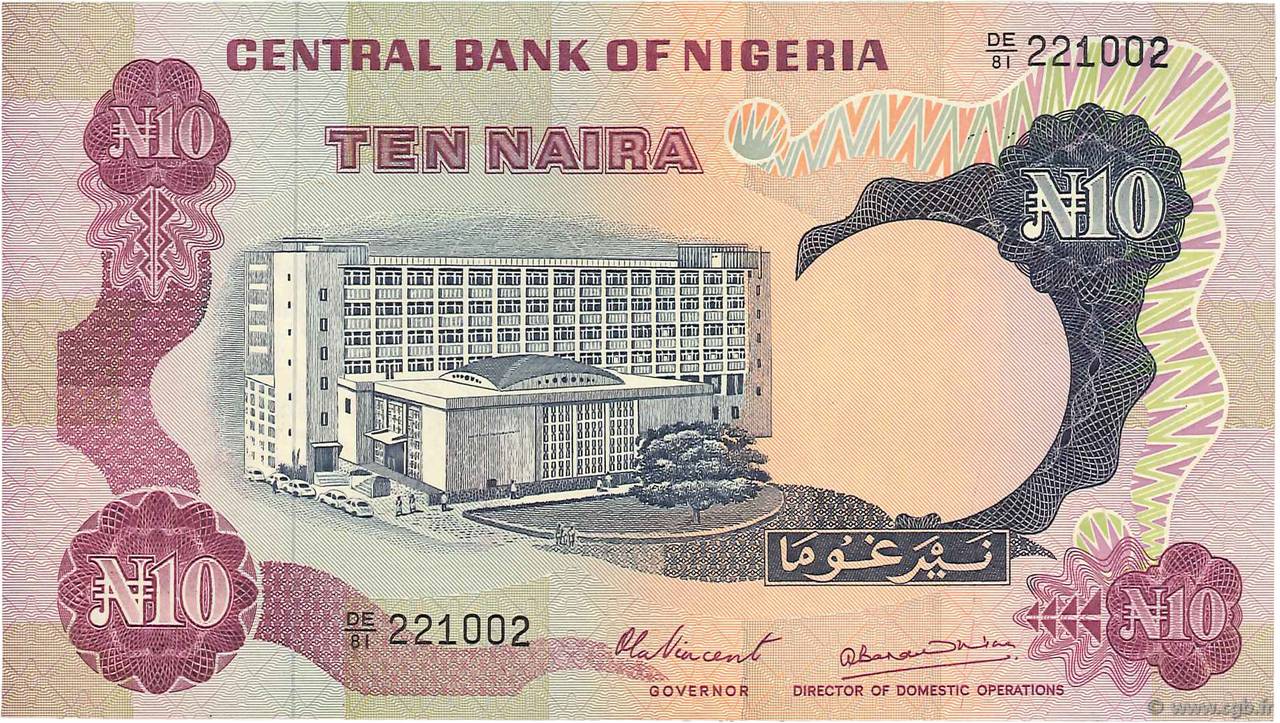 10 Naira NIGERIA  1973 P.17d SPL