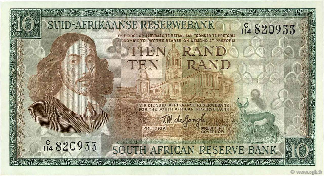 10 Rand SUDÁFRICA  1967 P.114b FDC