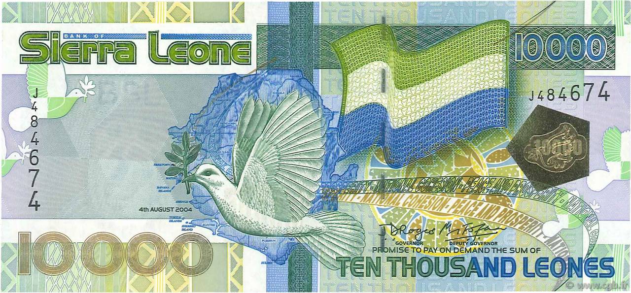 10000 Leones SIERRA LEONE  2004 P.29a ST