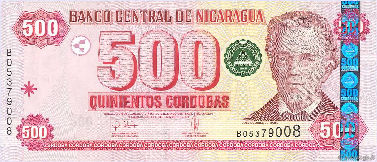 500 Cordobas NICARAGUA  2006 P.200 NEUF