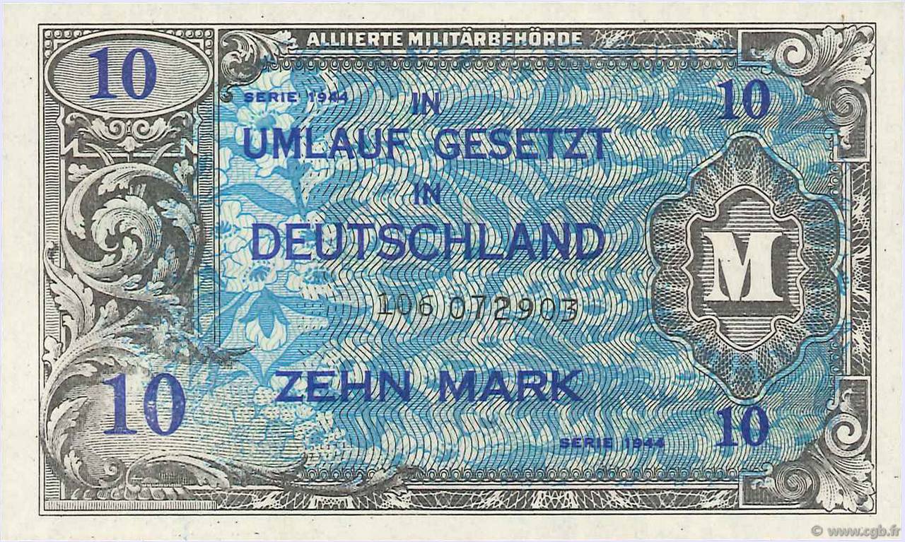 10 Mark DEUTSCHLAND  1945 P.194b ST